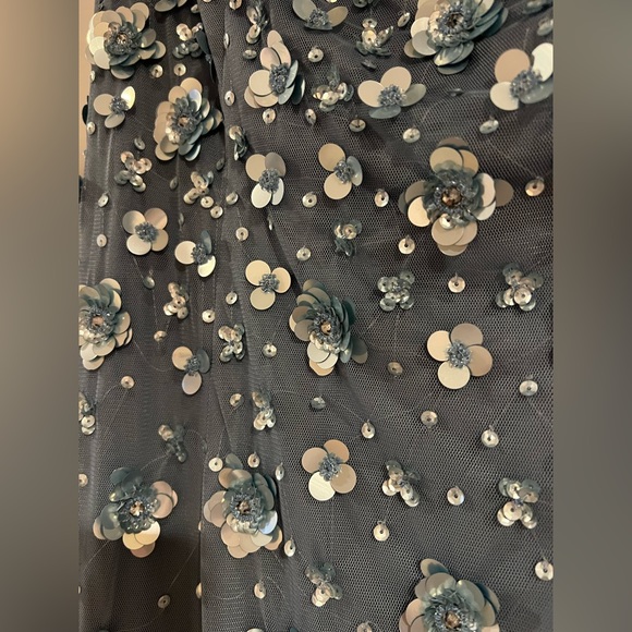 NWT Floral Sequin Gown - Picture 3 of 8